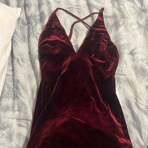 Beautiful burgundy elegant dress.